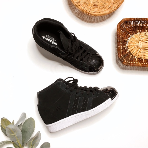 adidas superstar up metal toe black